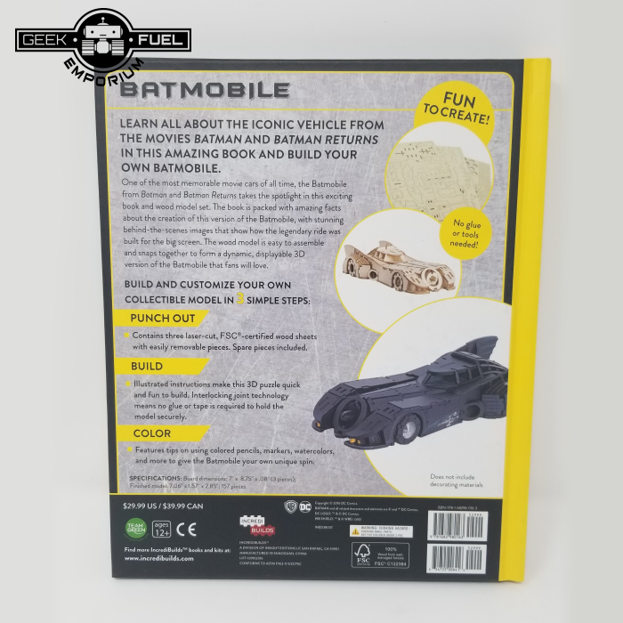 IncrediBuilds: DC Comics Batmobile Signature Series 3D Wood Model and Book