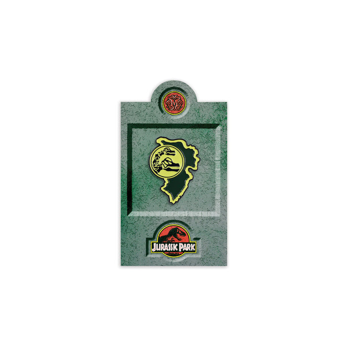 Jurassic Park x Mondo Brachiosaurus Paddock Sign Enamel Pin