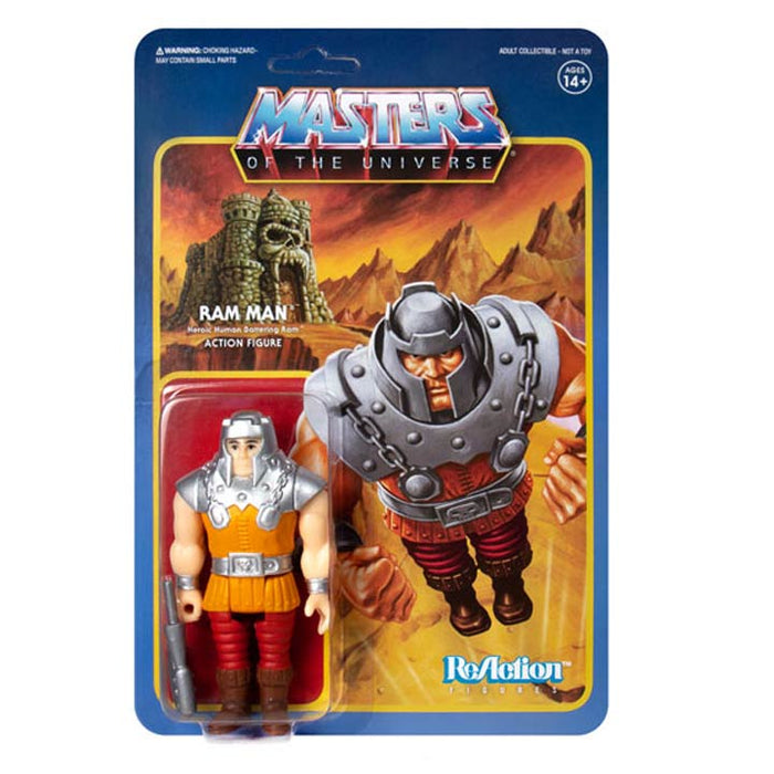 Masters of the Universe Ram Man (Orange Mini Comic Version) 3 3/4-Inch ReAction Figure