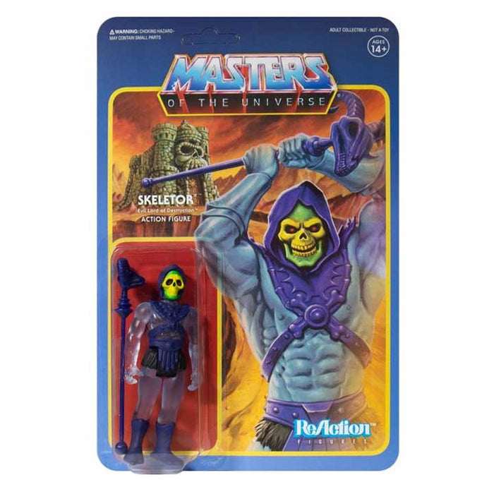 Masters of the Universe Skeletor (Clear Blue Variant) 3 3/4-Inch ReAction Figure