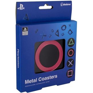 PlayStation Controller Icons Metal Drink Coasters