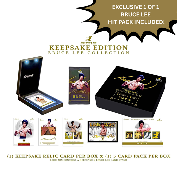 Bruce Lee 50th Anniversary Keepsake Edition Series 1 (CASE) + BONUS: 1/1 EXCLUSIVE BRUCE LEE HIT PACK