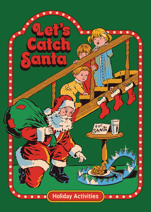 Steven Rhodes “Let's Catch Santa” Collectible Art Card (Serial Number LE #/199) Atomic Foil Variant