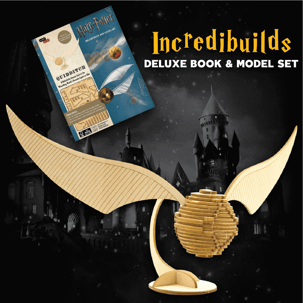 IncrediBuilds Harry Potter Quidditch Deluxe Book and Model Set Geek Fuel