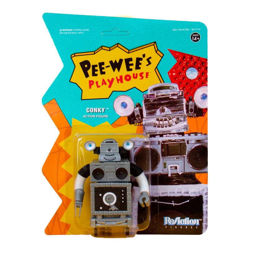 Pee-wee's Playhouse ReActionロボット フィギュア Amazon.com: Super 7 Pee Wees Playhouse CONKY Reaction Figure
